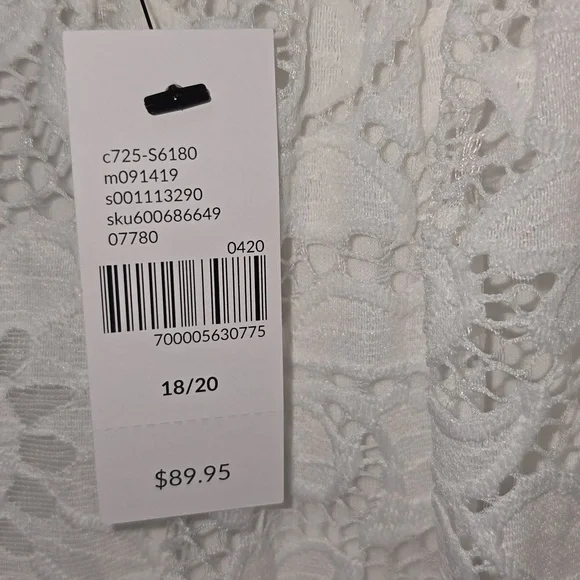 Lane Bryant Festi Eyelet & Gauze Midi Dress Womens Size 18/20 NWT - Picture 7 of 12